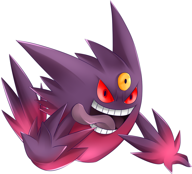 Shiny Mega Gengar Pokédex - Mega Gengar (800x724), Png Download