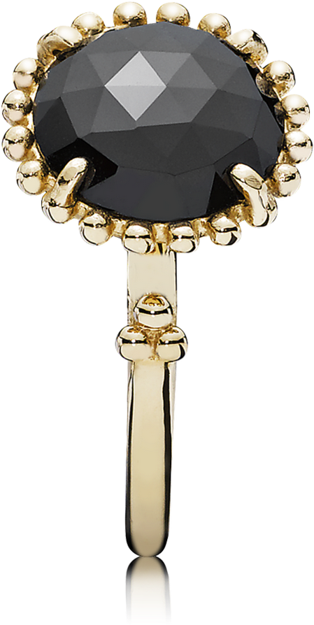 Shining Star, Black Spinel - Pandora Shining Star Ring (999x999), Png Download
