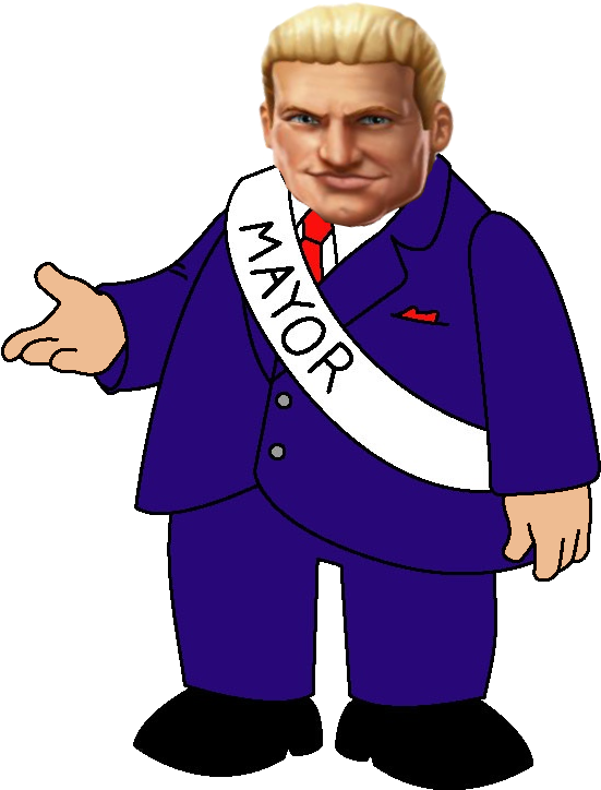 Dolph Ziggler On Twitter - Mayor Of Simpsons (550x734), Png Download