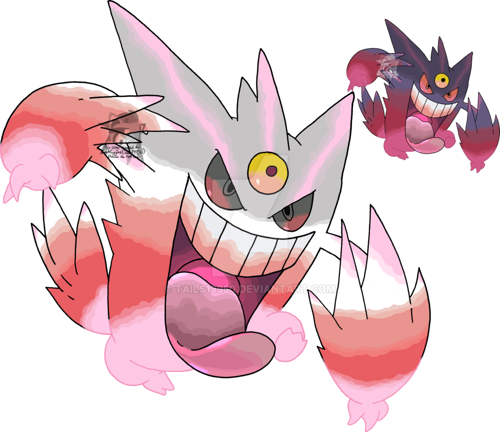 094 - Creepy Shiny Mega Gengar (1024x885), Png Download