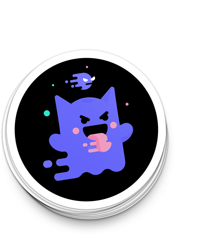 Image Of Gengar Sticker - Cartoon (869x869), Png Download