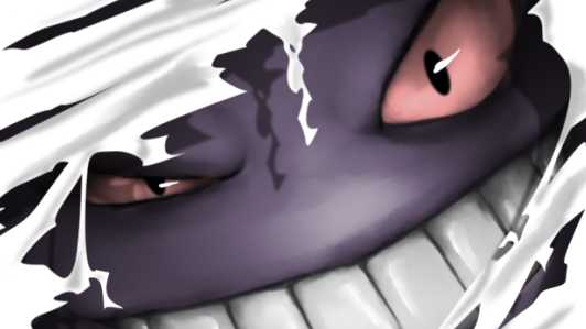 Ghost Pokemon Gengar - Gengars Design (532x299), Png Download