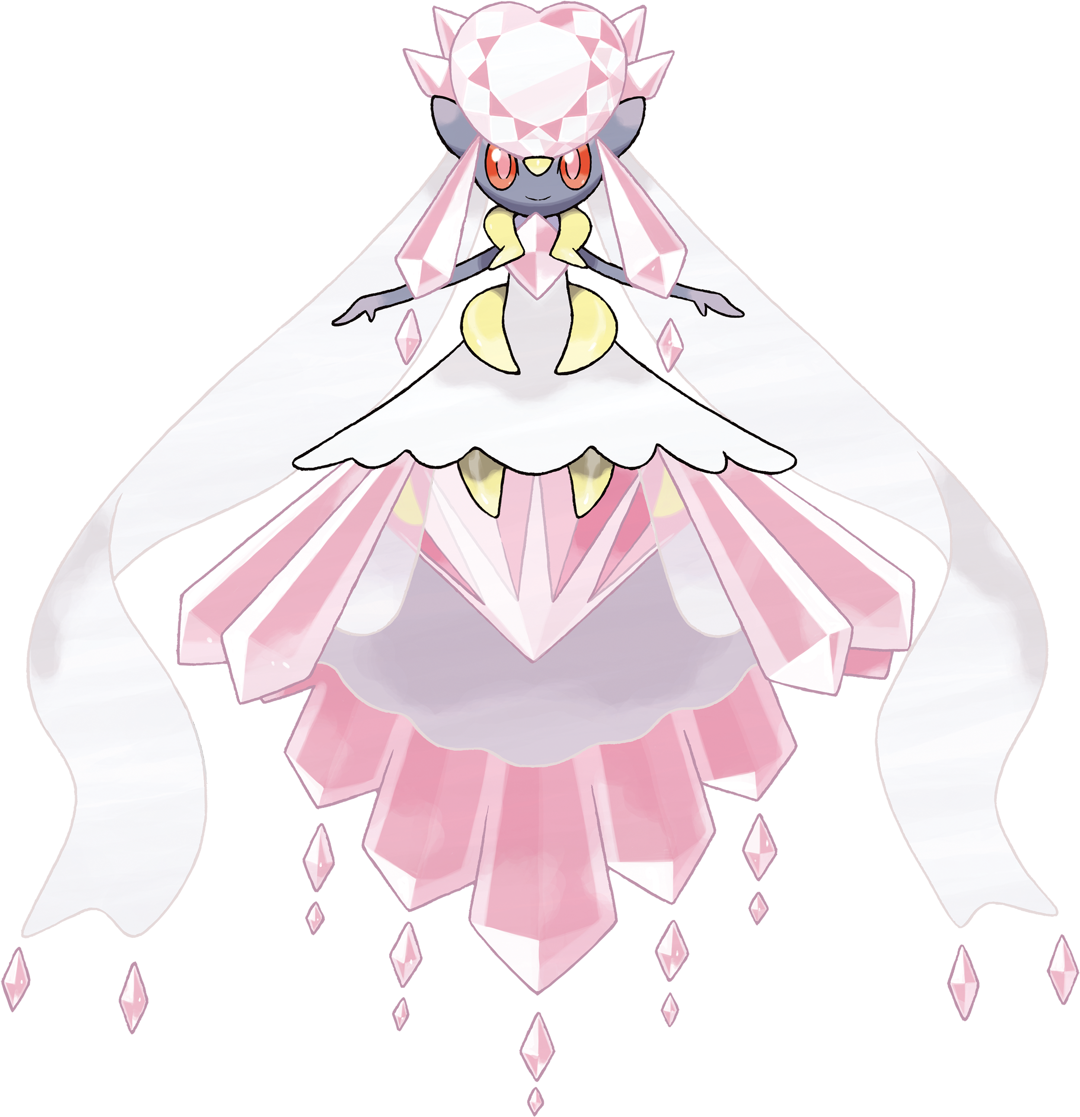 Shiny Mega Gengar Mega Diancie In Omega Ruby And Alpha - Mega Diancie (2353x2519), Png Download