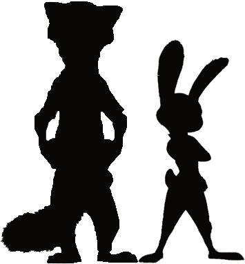 Image Result For Nick Wilde Silhouette Disney T Shirt - Nick Wilde Silhouette (385x416), Png Download