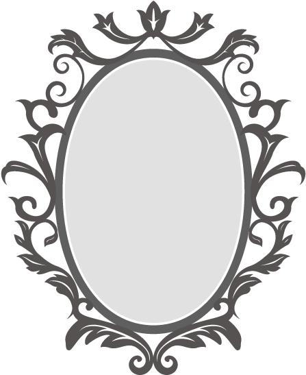 Frame No 00030 Decorative Mirror 3 Free Design - Aiko A Nice(アイコ・ア・ニース): こどものための絵と会話で学ぶフランス語初級編 (460x569), Png Download