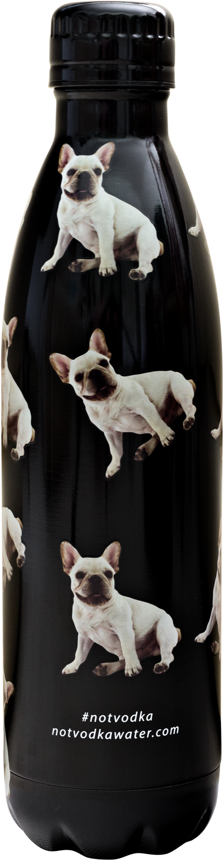 Not Vodka French Bulldog Puppies 25oz. Water Bottle (1800x1800), Png Download