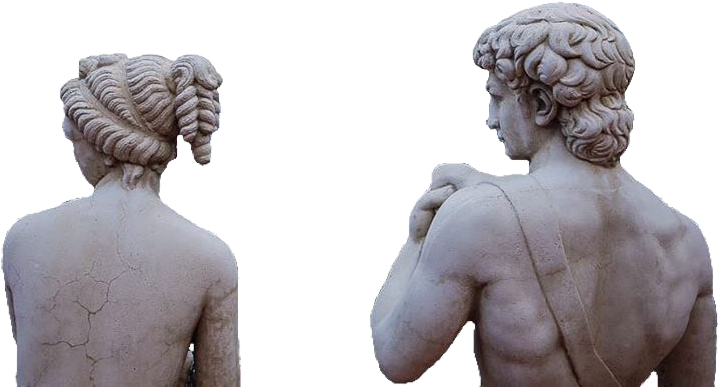Blue Grey Statue Polyvore Moodboard Filler Artemis - Statue (750x540), Png Download