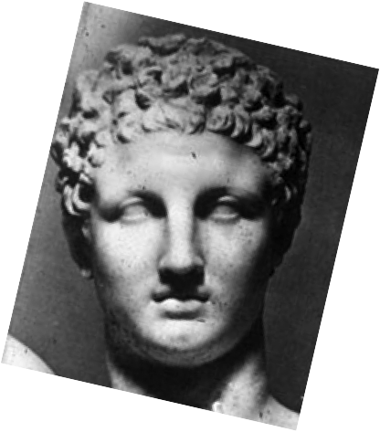 Part - Golden Ratio Face Greek Statue (416x473), Png Download