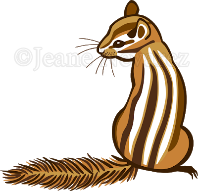 Chipmunk - Striped Squirrel Cufflinks - Squirrel Cuff Links - (400x386), Png Download