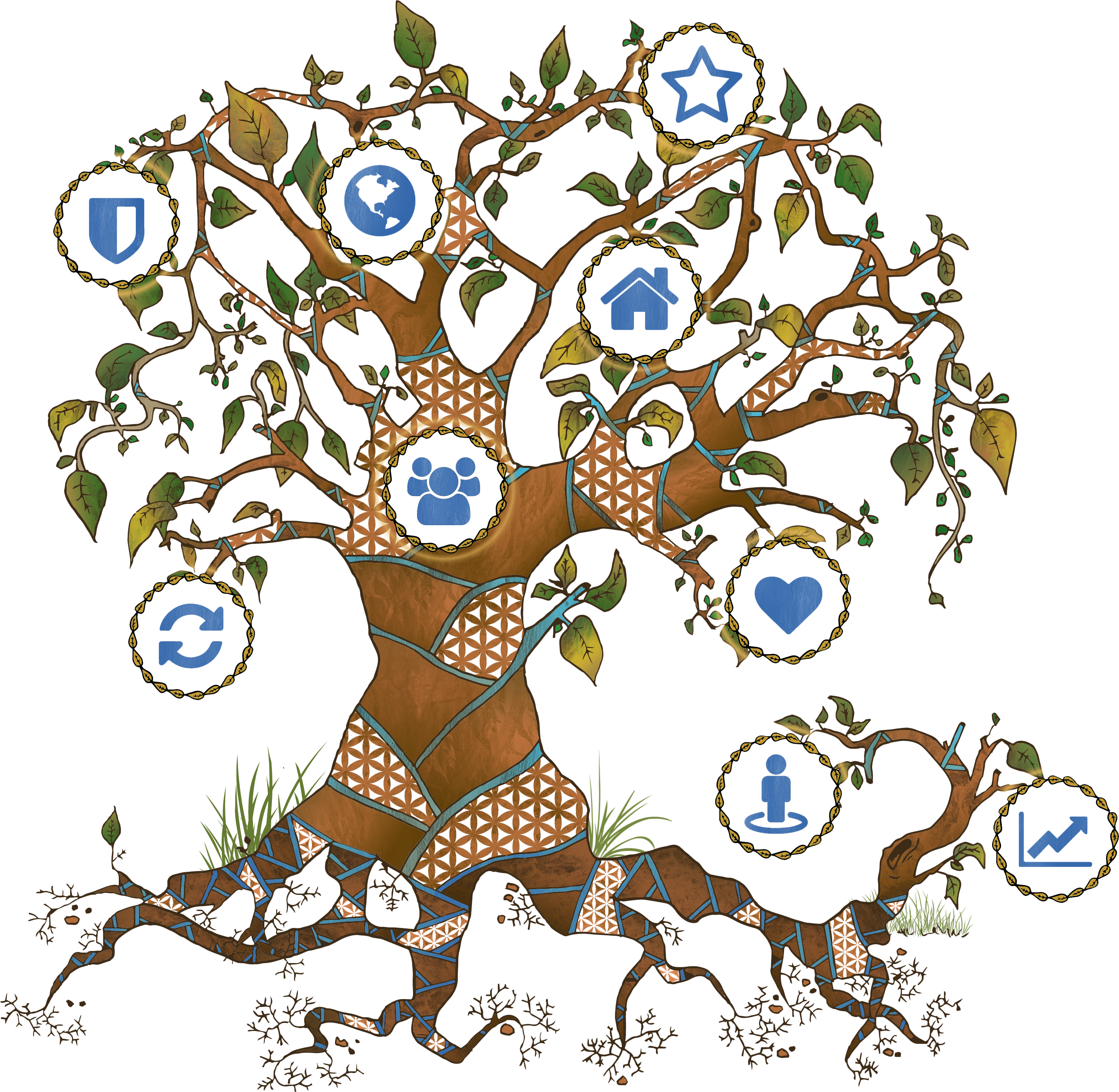 After The Festive Period, We Start Preparing For New - Tree Of Life (2769x2703), Png Download