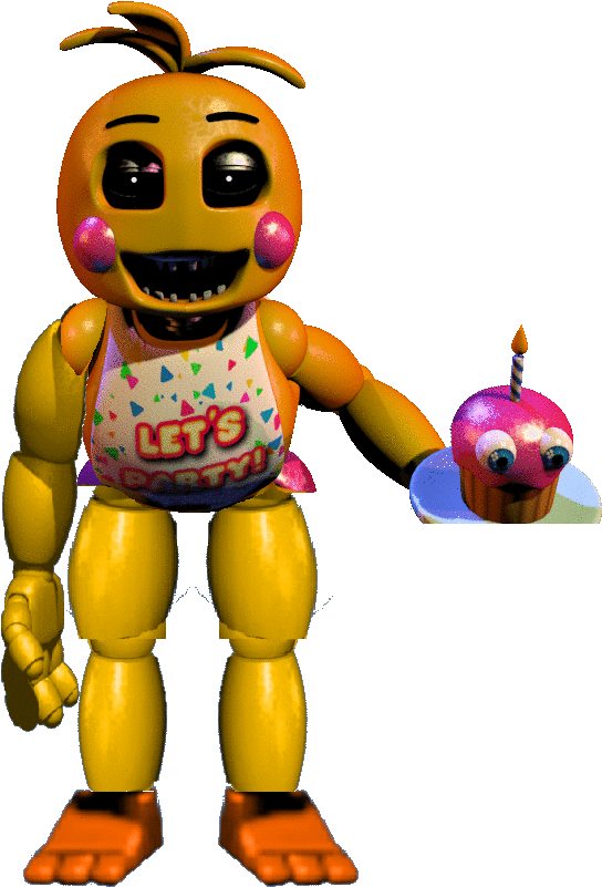 Nightmare Toy Chica - Fnaf 2 Toy Chica Png (617x875), Png Download