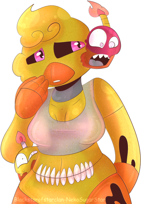 Here's Twisted Chica - Twisted Chica Fanart (500x713), Png Download