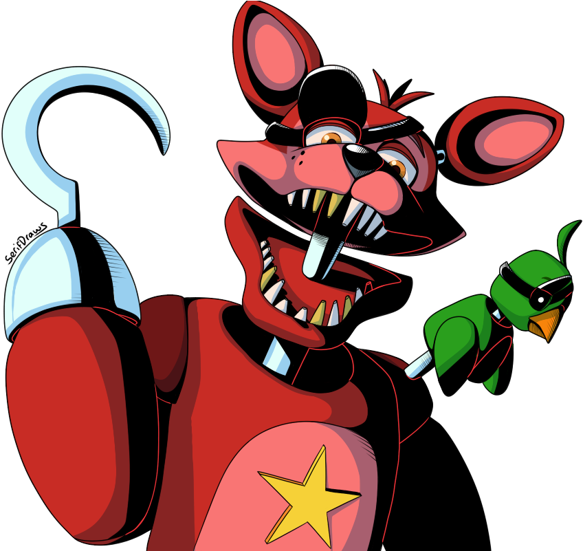 Foxy By Serifdraws Fnaf - Fnaf Rockstar Foxy (900x800), Png Download