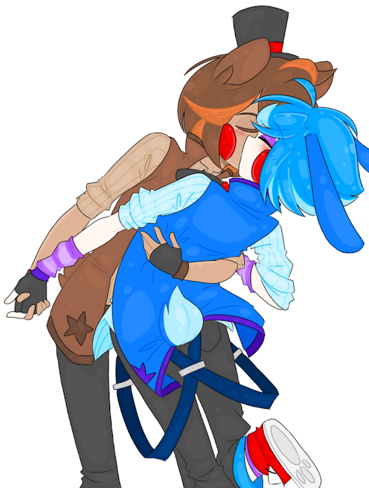 Photo - Toy Bonnie X Toy Freddy Human (530x707), Png Download