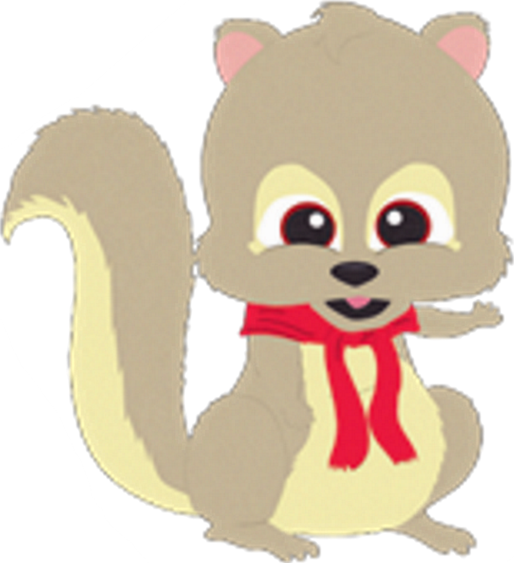 Clip Library Stock Chipmunk Clipart Woodland - Woodland Critter Christmas Squirrel (1000x1095), Png Download
