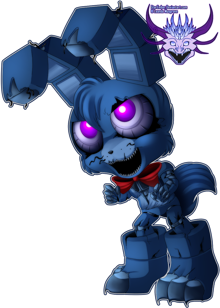 Fnaf Cute Lil Nightmare Bunny Starember The Withereds - Adorable Fnaf Nightmare Bonnie (758x1055), Png Download