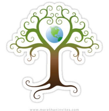 Earth Tree Sticker, Tree With Branches Surrounding - Denomination Tree Of Christianity (400x420), Png Download