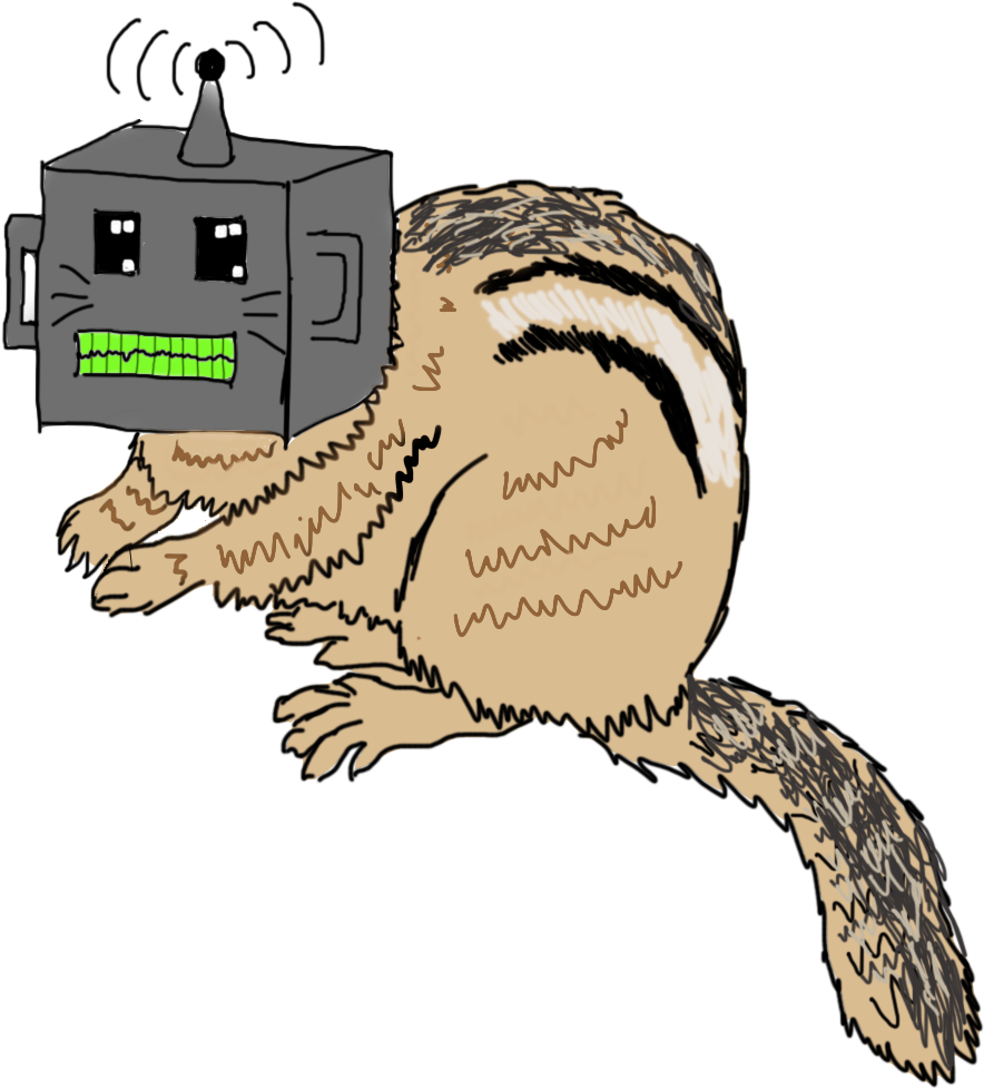 Robo Chipmunk - Cartoon (1050x1050), Png Download