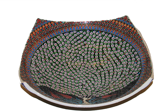 Tree Of Life Designed Bowl With The Family Design And - Pottery (700x718), Png Download