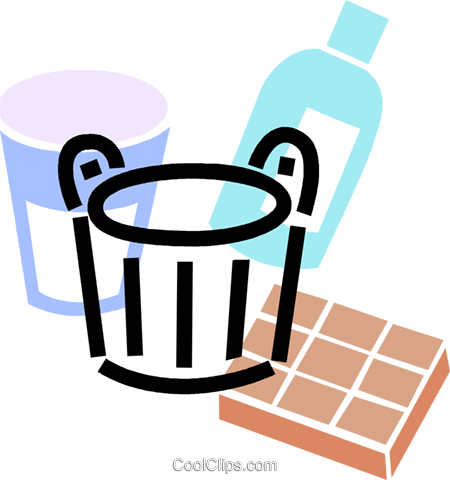Pail With Cleaning Supplies Royalty Free Vector Clip - Produtos De Limpeza Vetor Png (450x480), Png Download
