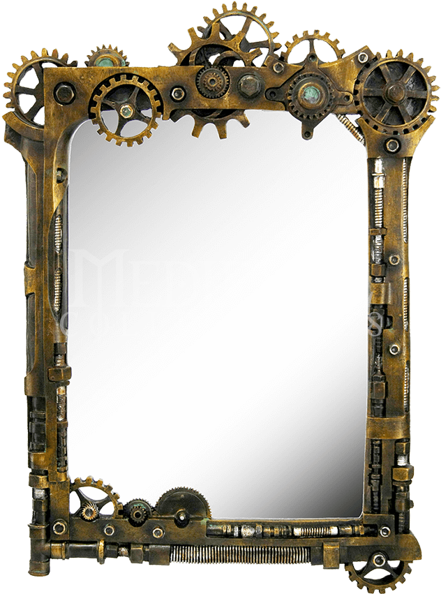 Steampunk Gear Wall Mirror - Steampunk Wall Mirrors (850x850), Png Download
