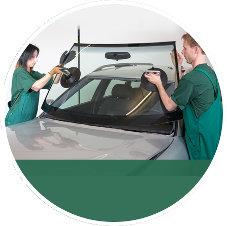 Residential Glass Auto Glass Fixing - Montage De Pare Brise (447x446), Png Download