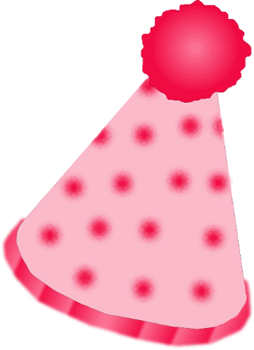 Clown Hat Png Graphic Transparent Stock - Clipart Pink Party Hat (363x500), Png Download