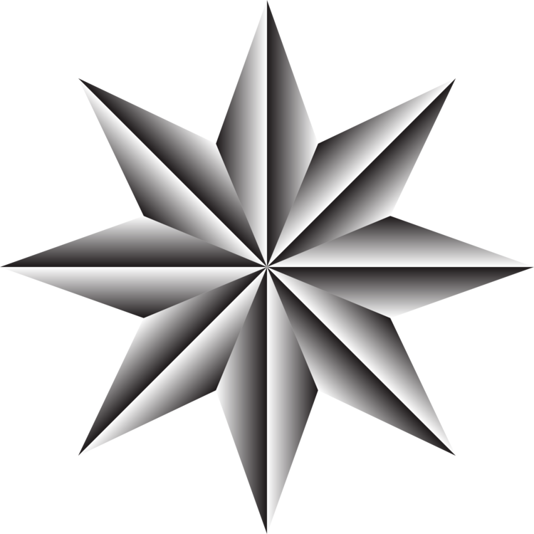 Compass Rose Nautical Star North Drawing - City Of Bethlehem Pa Star (750x750), Png Download
