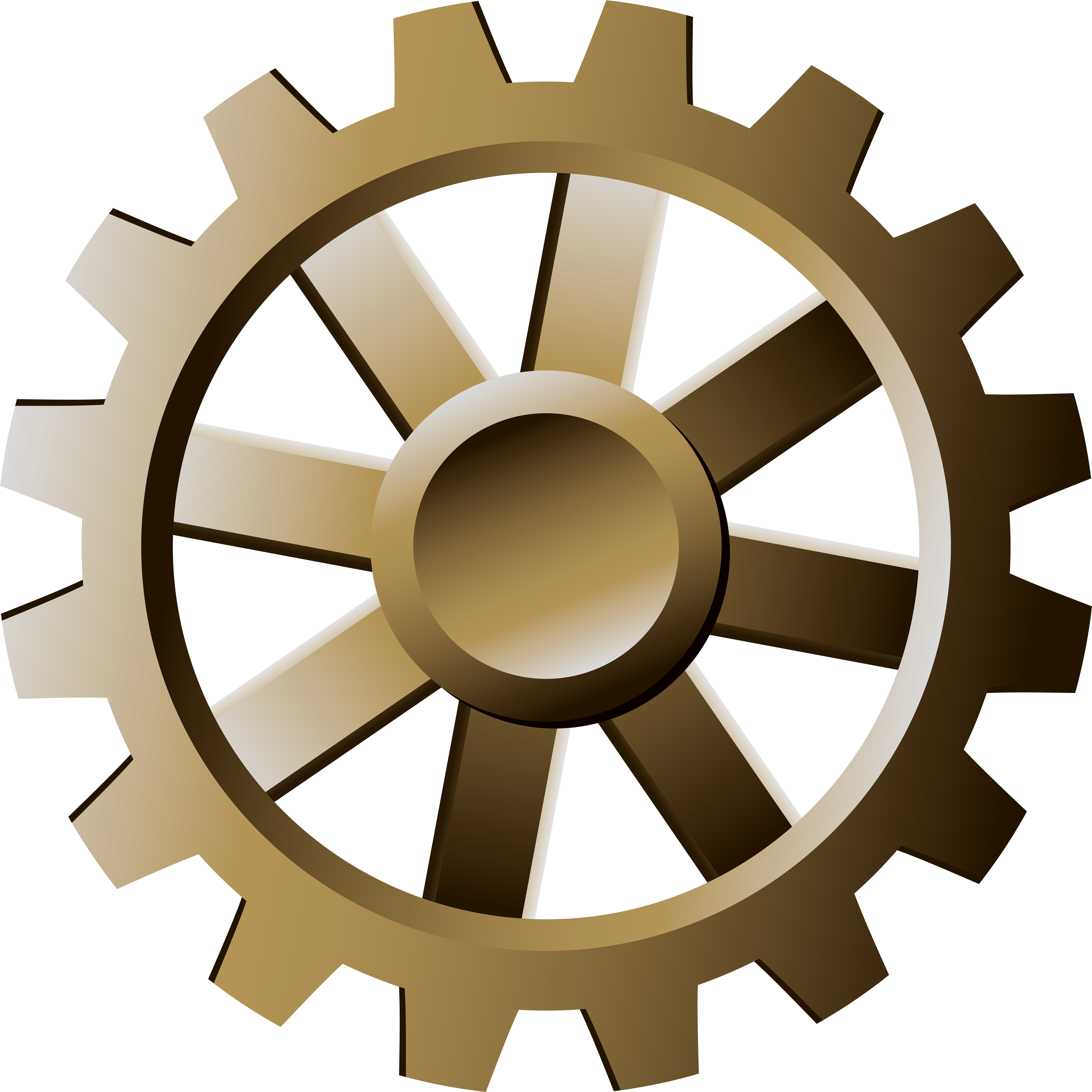 Steampunk Gear Png (8000x7999), Png Download