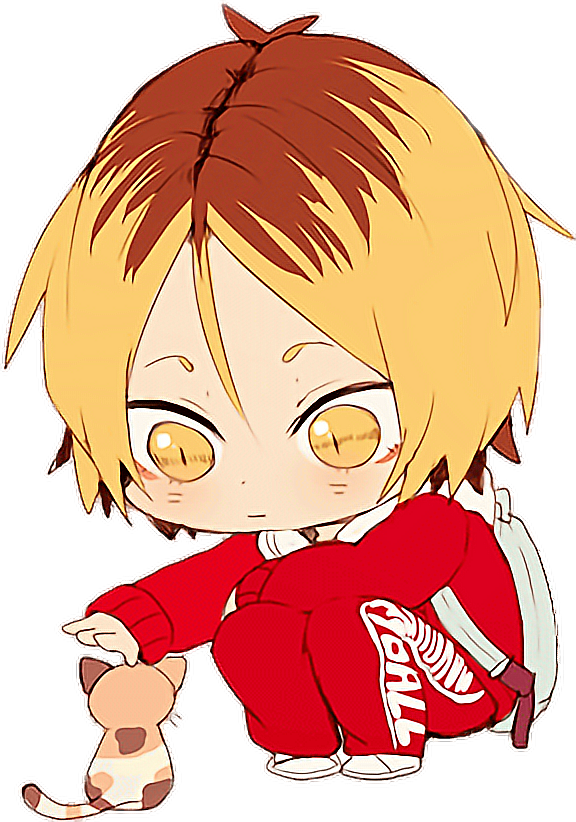 Manga Haikyuu Cute Withcat Report Abuse - Haikyuu Kenma Chibi (576x822), Png Download
