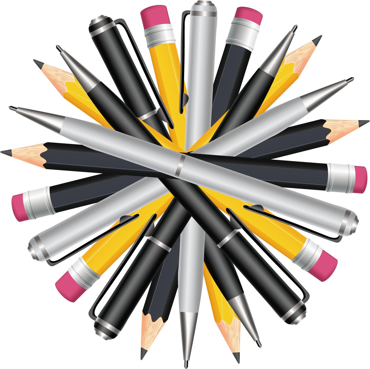 Clip Art Library Download Drawing Gum Marker - Pens And Pencils Png (1800x1800), Png Download