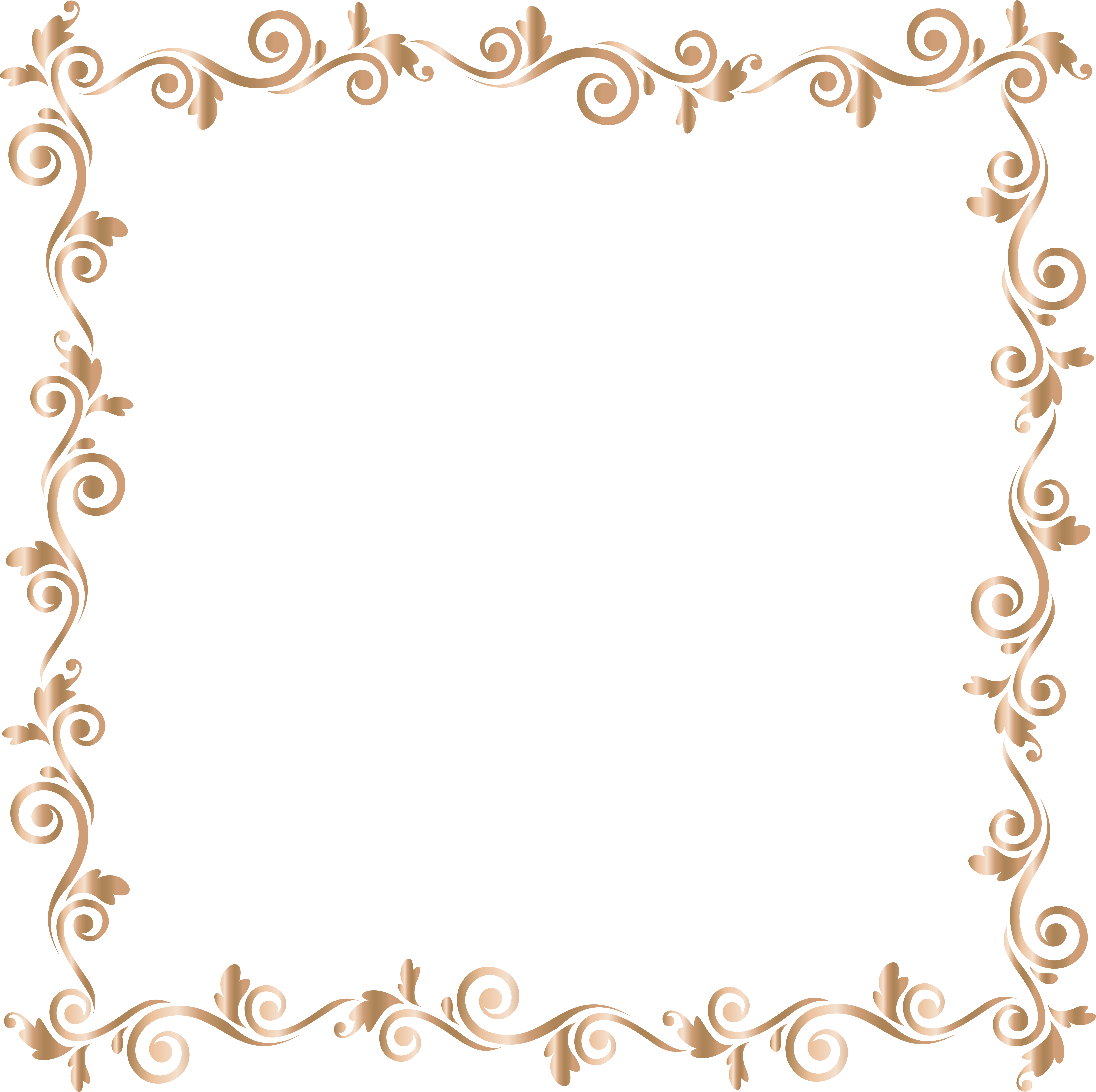 Gold Frame Border Png (8000x7970), Png Download
