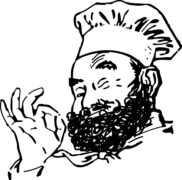 Chef With Beard Clip Art At Clker Com Vector Clip Art - Beard Chef Cartoon (600x594), Png Download