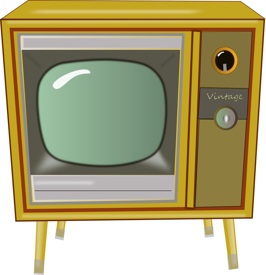 How To Set Use Vintage Tv Clipart (870x900), Png Download