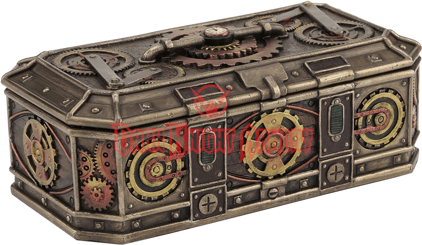 Steampunk Gears Trinket Box - Steampunk Gears Trinket Box By Veronese (850x850), Png Download
