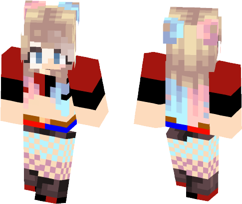 Rebel Harley Quinn - Minecraft (584x497), Png Download