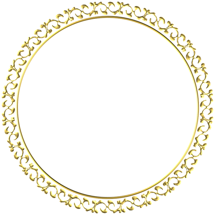 Gold Frame Round Free Image On Pixabay - Oval Rope Outline (720x720), Png Download
