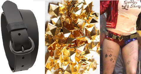 Buy Belt Buy Studs - Diy Harley Quinn Belt (500x250), Png Download