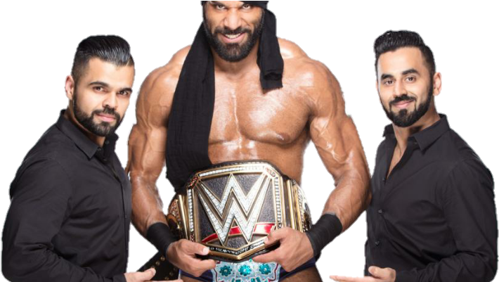 Jinder Mahal And The Singh Brothers (733x400), Png Download