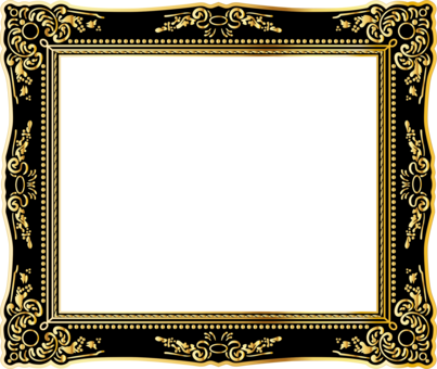 Picture Frames Gold Computer Icons Decorative Arts - Vintage Gold Frame Png (403x340), Png Download