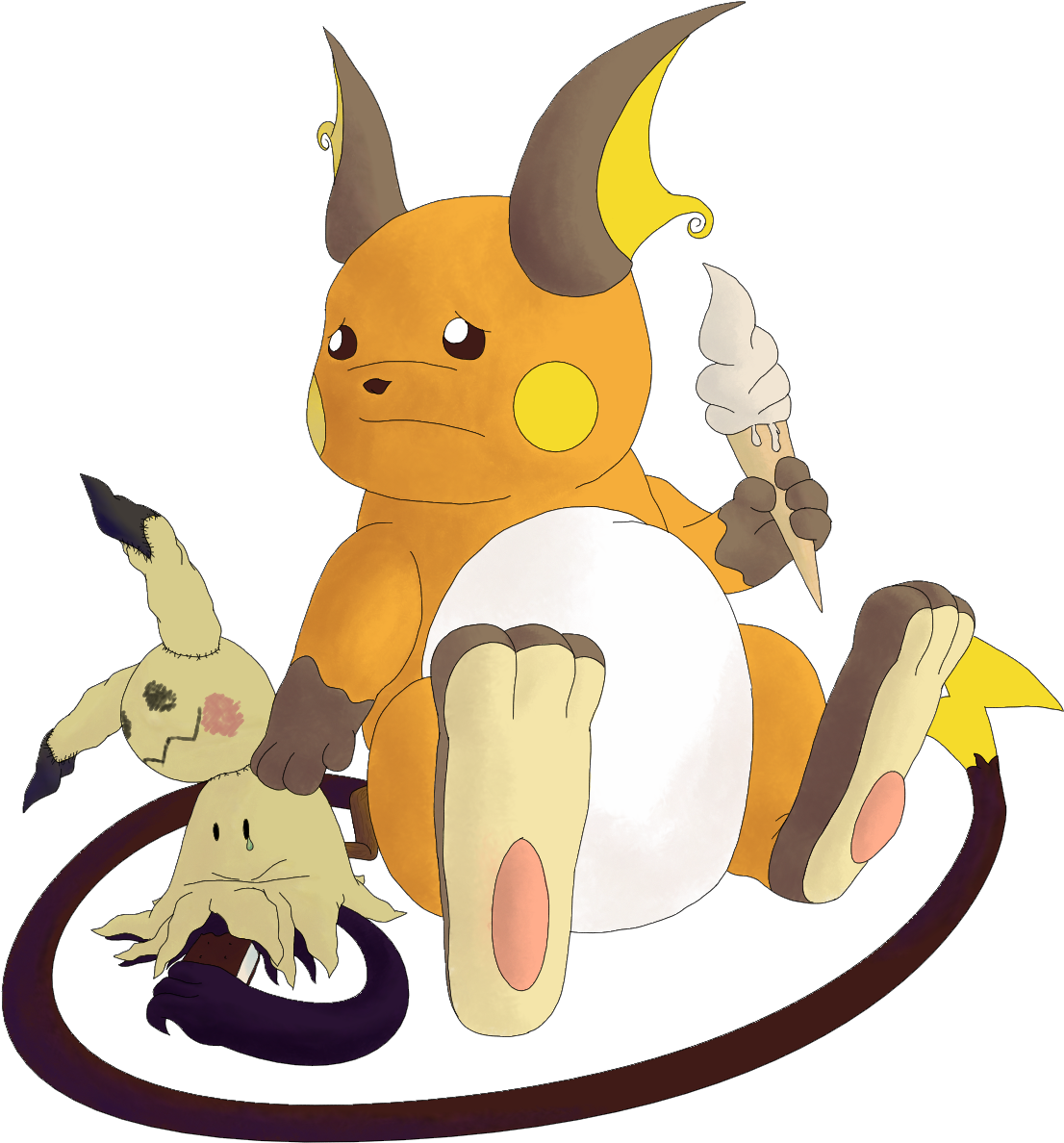 Raichu Mimikyu - Pikachu (1600x1200), Png Download