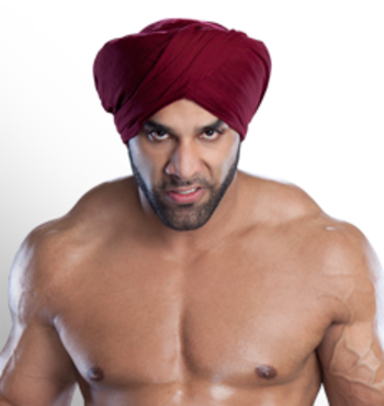 Jinder Mahal - Jinder Mahal Real Name (350x370), Png Download