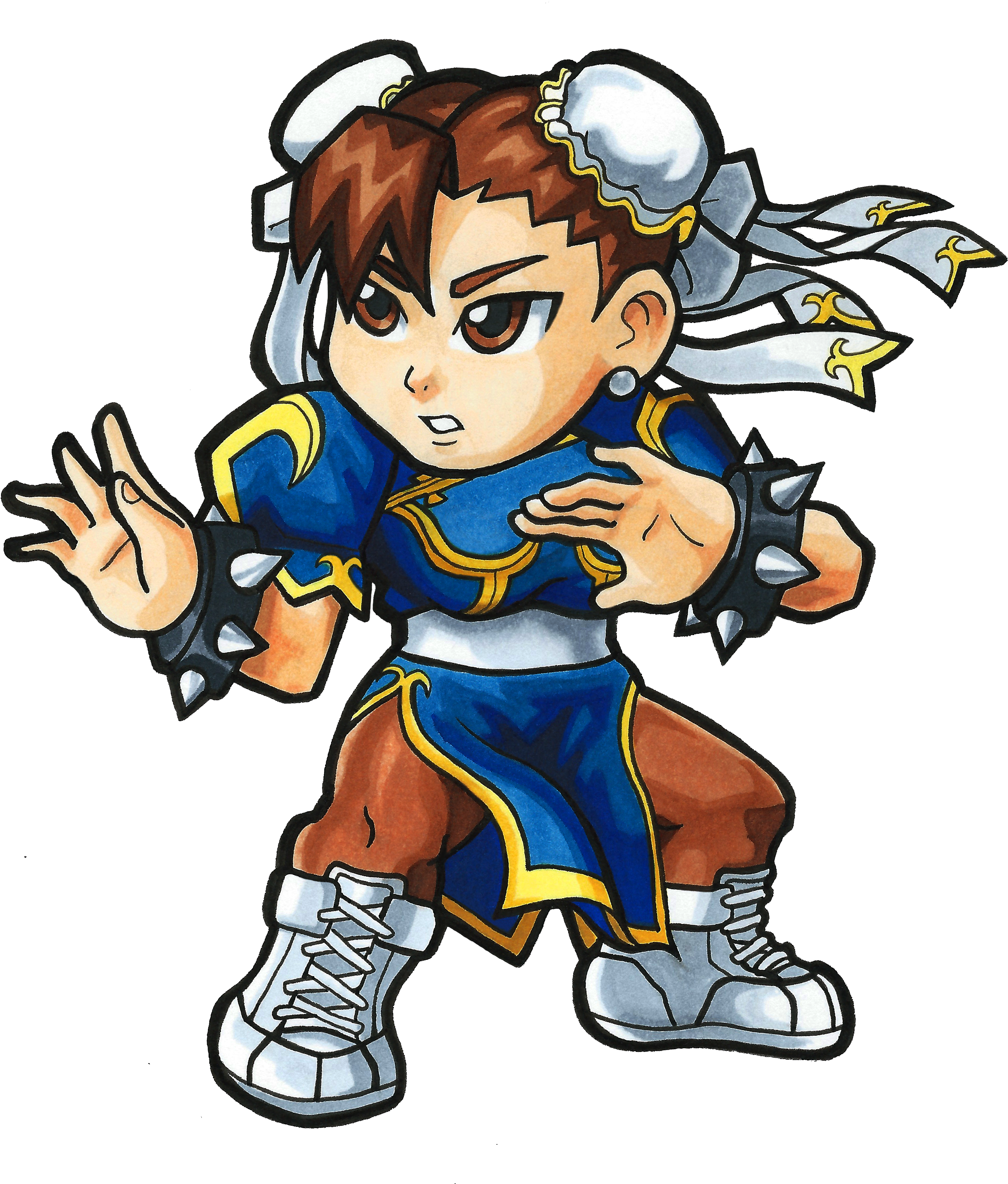 Street Fighter V - Chun Li Street Fighter Chibi (3030x3570), Png Download
