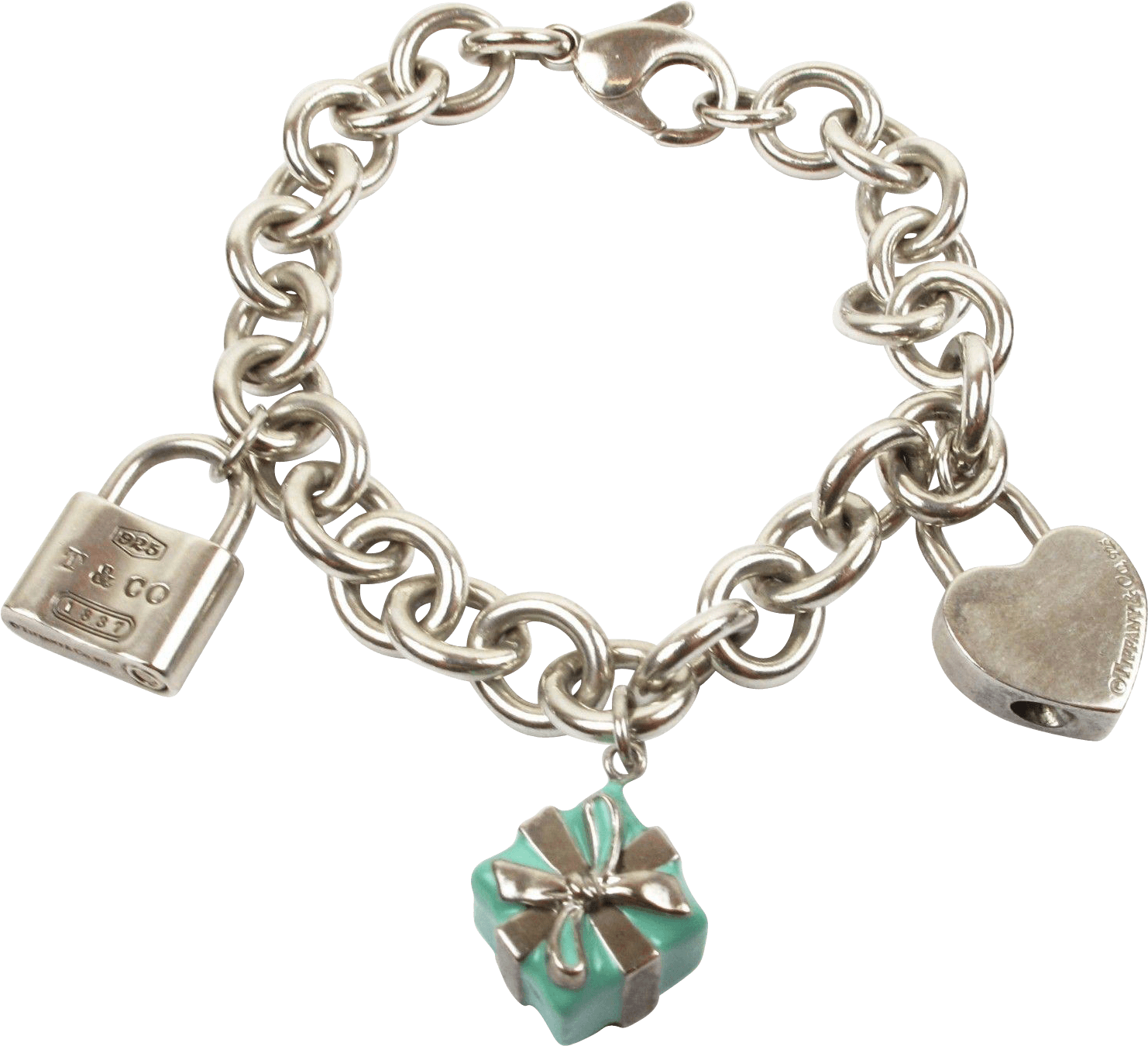 tiffany silver charms for bracelet