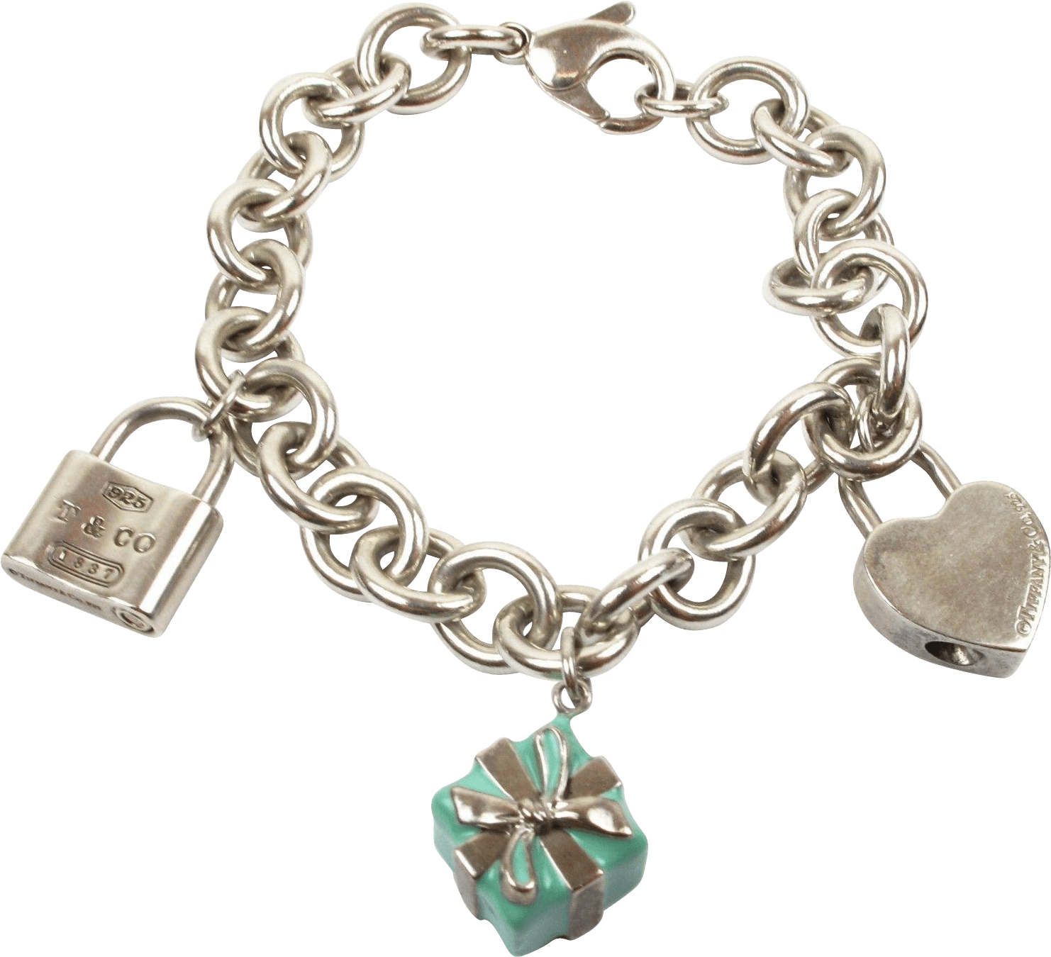 Authentic Tiffany & Co Sterling Silver Charm Bracelet (1481x1481), Png Download