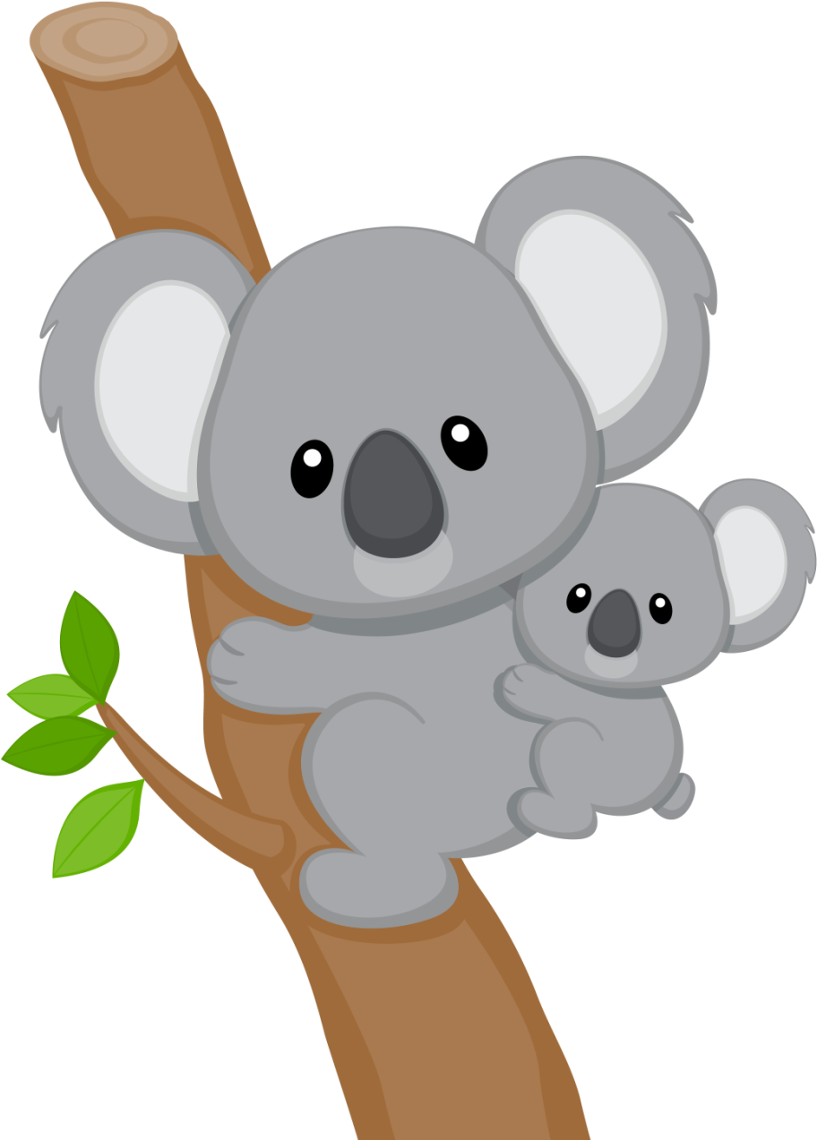 Eucalyptus Clipart Baby Koala - Koala Clipart (922x1280), Png Download