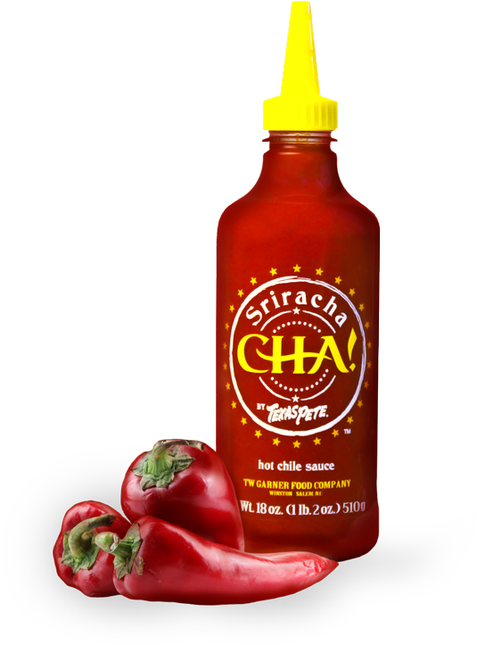 Sriracha Bottle Png - Sriracha Cha! Hot Chile Sauce - 18 Oz Bottle (552x750), Png Download