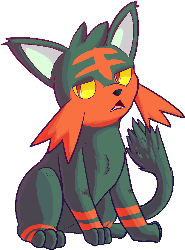 Litten - Cartoon (629x846), Png Download
