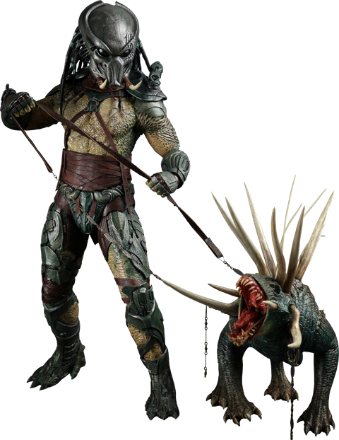 Predator Png Photos - Hot Toys Predator Tracker With Hound Figure (480x622), Png Download