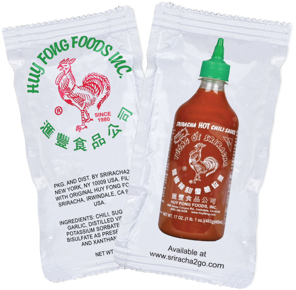 Sriracha Sauce Packet (1023x985), Png Download